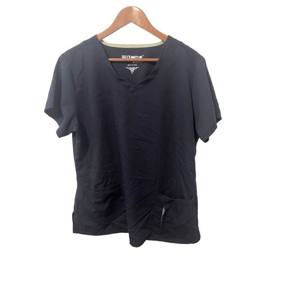 Grey’s Anatomy Dark Navy Blue Short‎ Sleeve Active Scrub Top - Picture 1 of 4